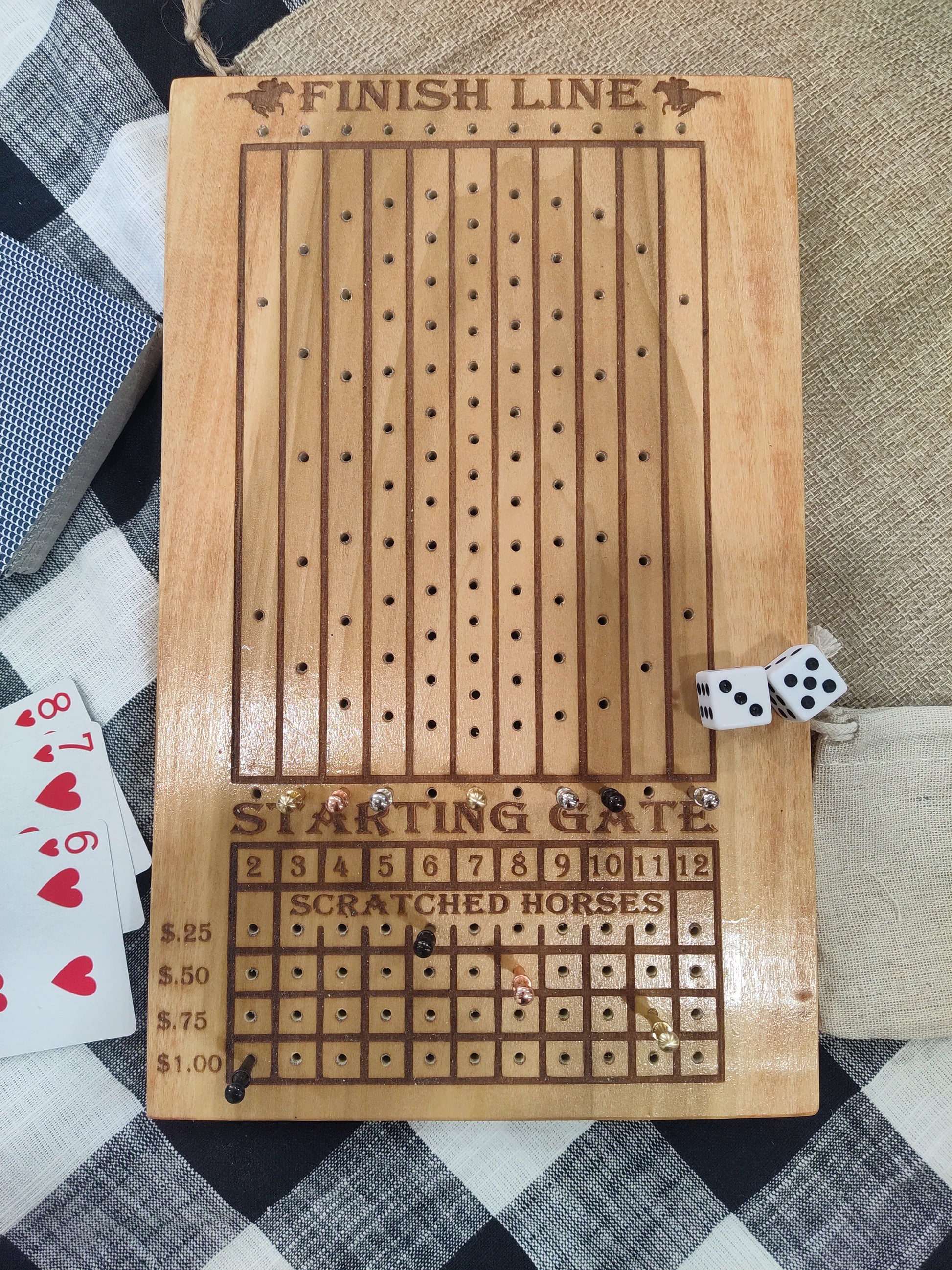 Across The Board - Horse Race Made in Hampstead MD USA Gleason Family Farm Crafts and Games 